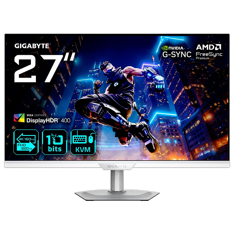 Монітор Gigabyte 27" M27UP ICE EK IPS White 160Hz