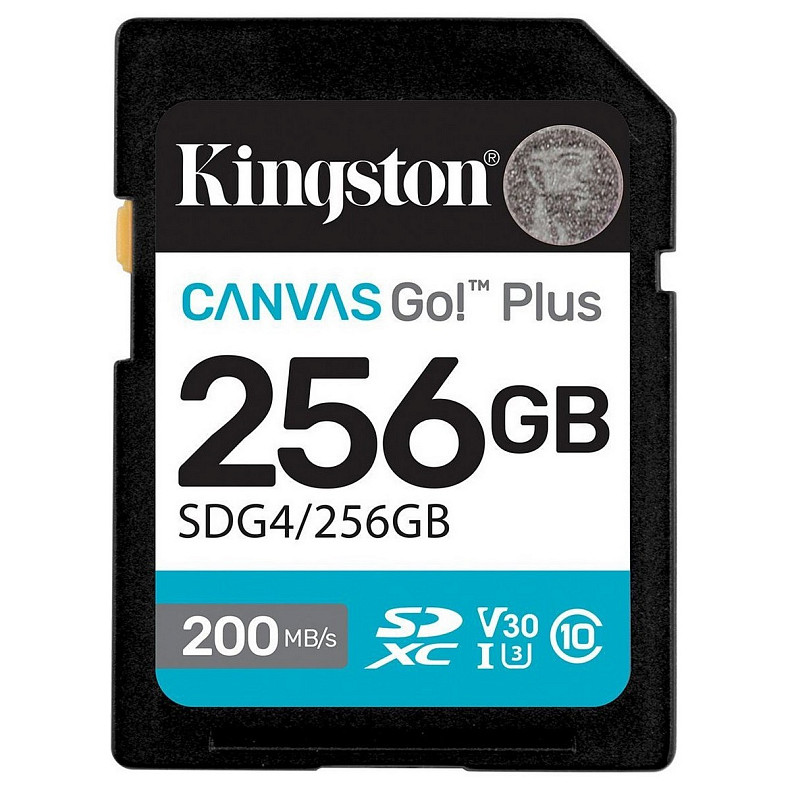 Карта пам'яті Kingston SD 256GB C10 UHS-I U3 V30 R200/W160MB/s