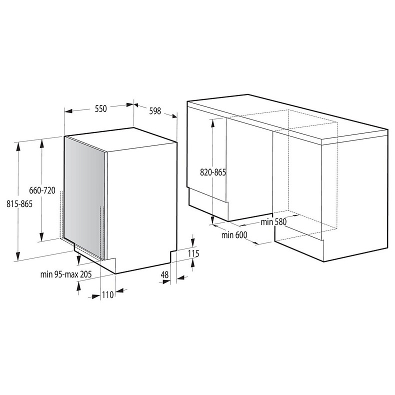 Посудомоечная машина встроенная Gorenje GV 620 E10