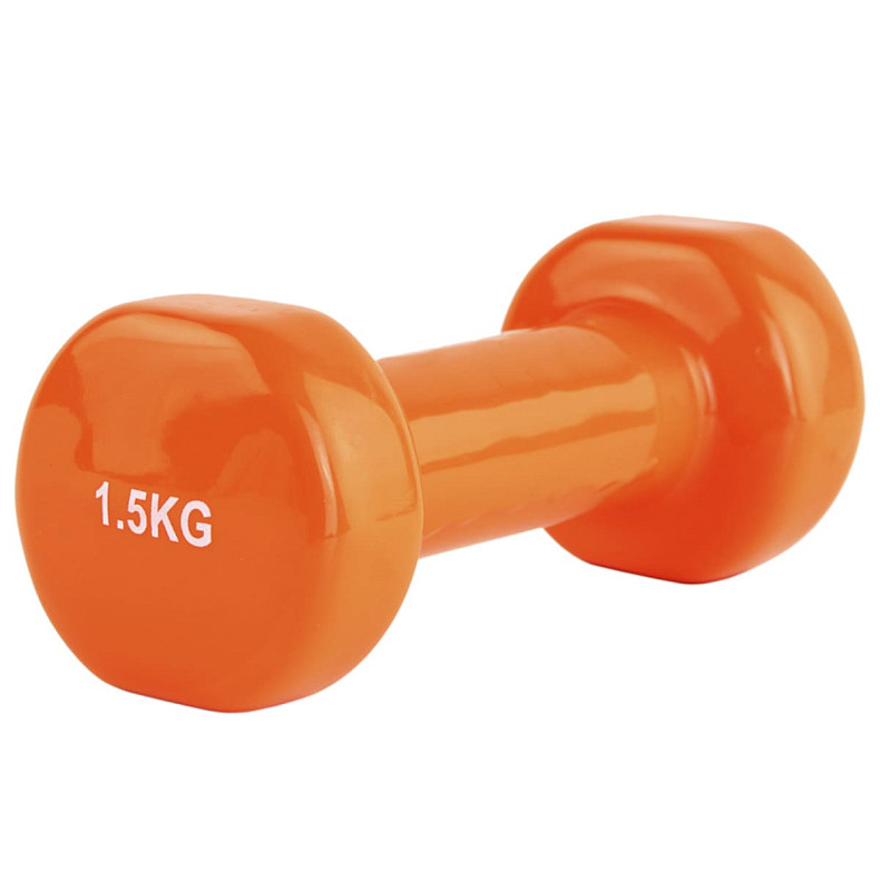 Гантель виниловая Stein 1.5 кг / шт/ оранжевая