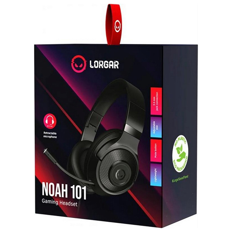 Гарнітура Canyon Lorgar Noah 101 Gaming 3.5 мм Black (LRG-GHS101B)