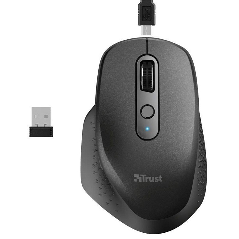 Мышь Trust Ozaa Rechargeable Wireless Mouse - black 2400 dpi