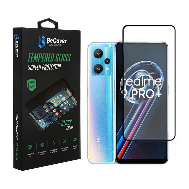 Защитное стекло BeCover для Realme 9 Pro Plus Black (707879)