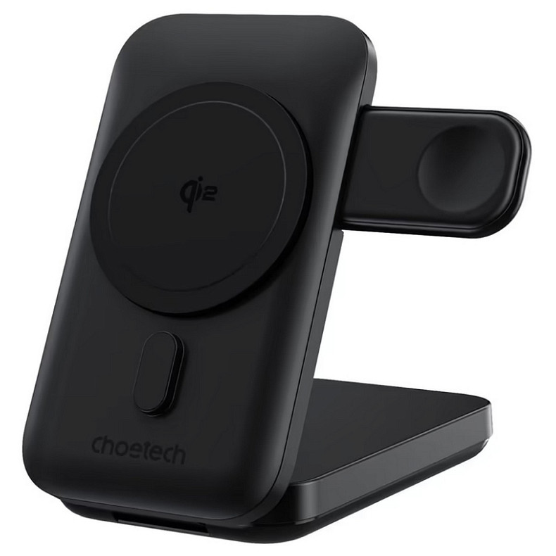 УМБ Choetech Magnetic Wireless 10000mAh 20W PD, QC USB-C, USB-Lightning Qi-2 15W, AppleWatch charg Black
