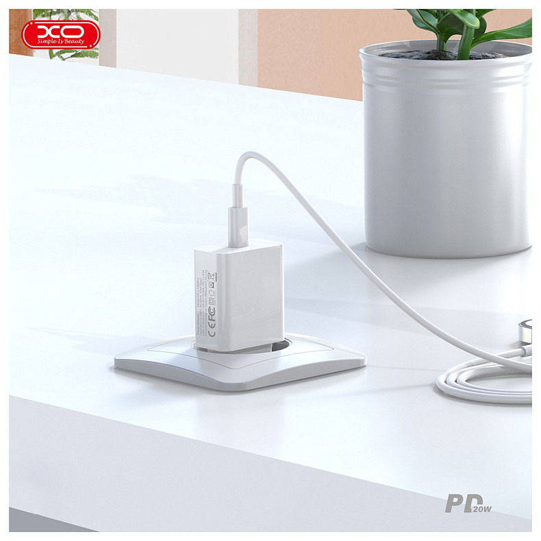 Сетевое зарядное устройство XO L126 (1USB-С, 3А) PD White (L126.white)