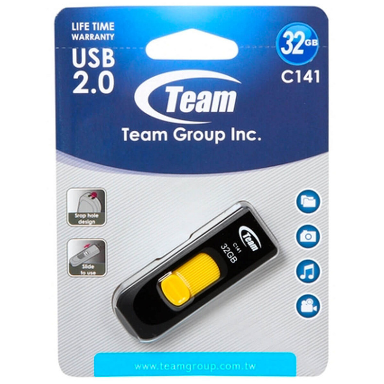 USB 32Gb Team C141 Yellow (TC14132GY01)