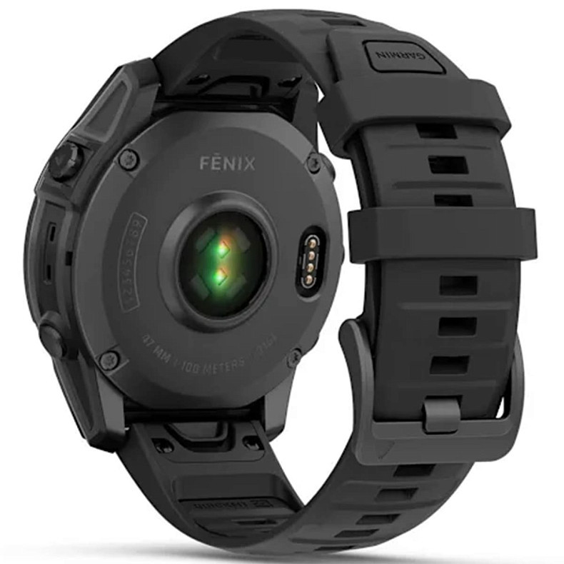 Спортивные часы GARMIN Fenix E 47mm AMOLED Slate Gray with Black Silicone Band