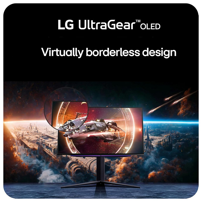 Монітор LG 27" 27GS95QE-B 2xHDMI, DP, USB, Audio, OLED, 2560x1440, 240Hz, 0.03ms, DCI-P3 98.5%, G-SY