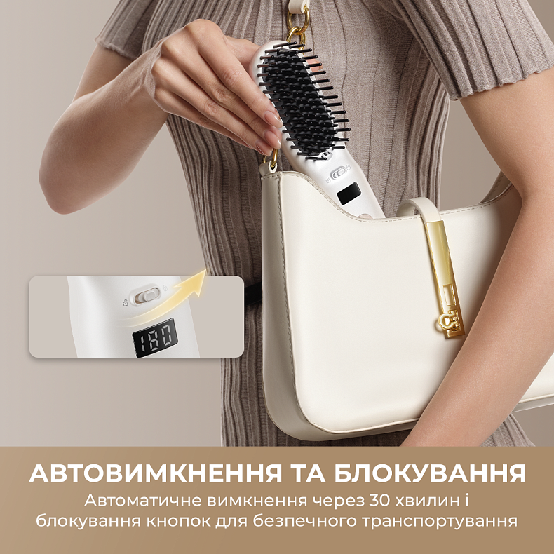 Беспроводная щетка-выпрямитель для волос с ионизацией Dreame Silky White (AA02A-WH)
