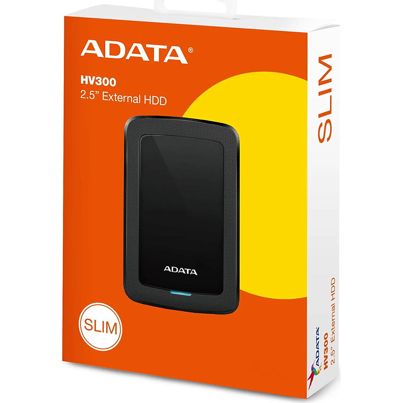 Зовнішній жорсткий диск 2.5" ADATA DashDrive Durable HV300 1TB USB 3.2 Gen1 Black