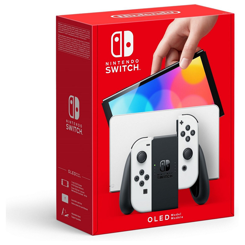 Портативная игровая приставка Nintendo Switch OLED with White Joy-Con (045496453435)
