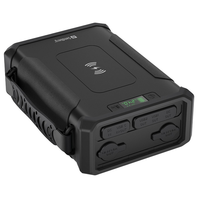 УМБ Sandberg Survivor PD 96000mAh DC84W USB-C60W Cigar Lighter 180W 2USB-A18W,Wireless LiFePo4