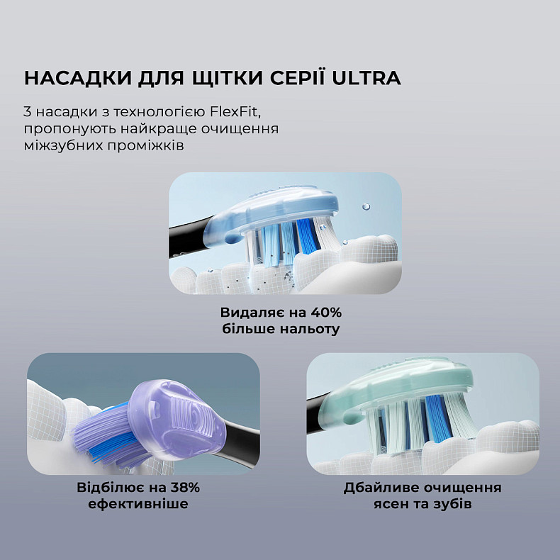 Електрична зубна щітка Oclean X Pro 20 Set Electric Toothbrush Black