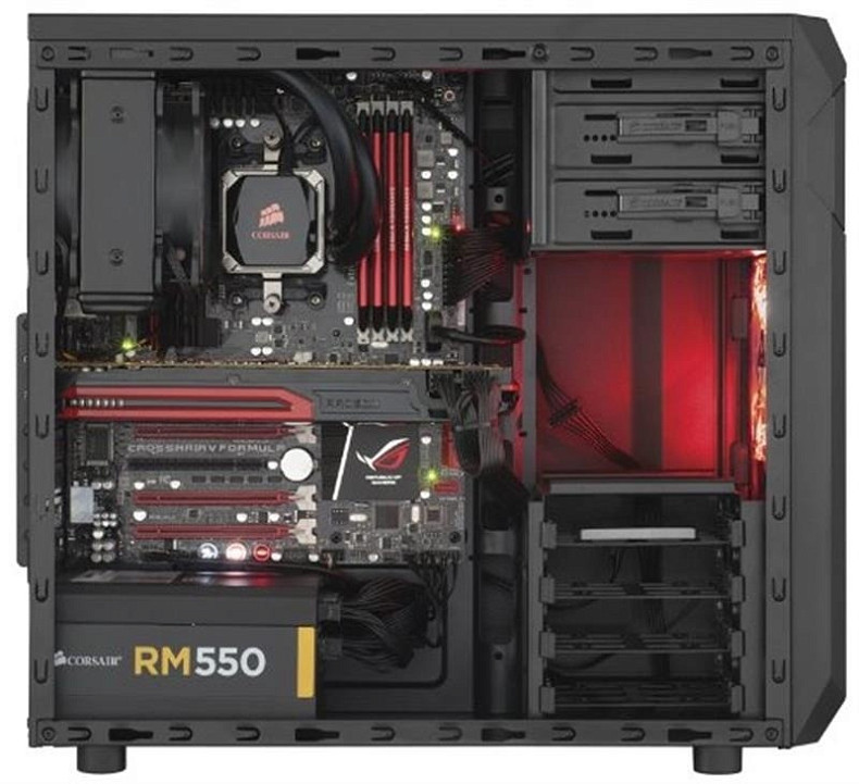 Корпус Corsair Carbide SPEC-01 Red LED Black (CC-9011050-WW) без БП