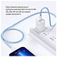 Кабель ColorWay Lightning + Type-C USB (M/M), 3.0 А, 1 м, Blue (CW-CBPDCL061-BL)