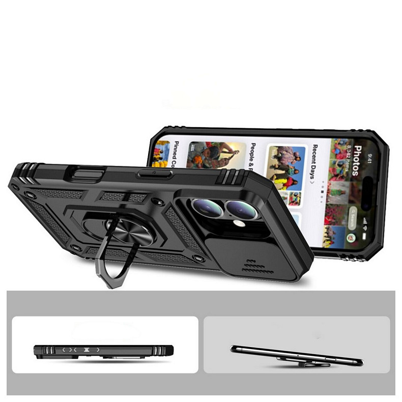 Чохол-накладка BeCover Military для Apple iPhone 16 Plus Black (712154)