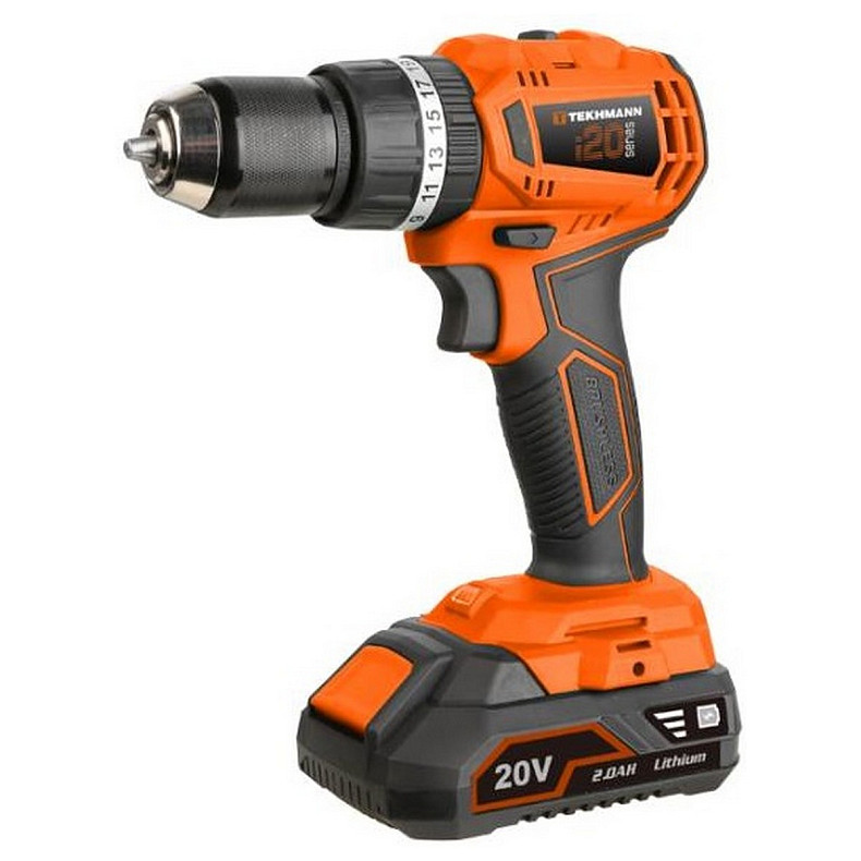 Шуруповерт-дрель аккумуляторная Tekhmann TCD-45/i20 BS KITBOX 20В 45Нм 1x2.0А·час 0-400·1500об·мин 1.7