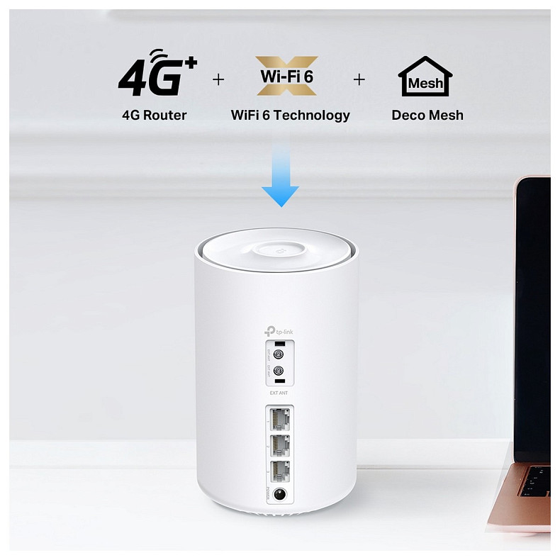 WiFi-Mesh система TP-LINK Deco X10 4G/LTE. AX1500, 3xGE LAN/WAN, 1мод