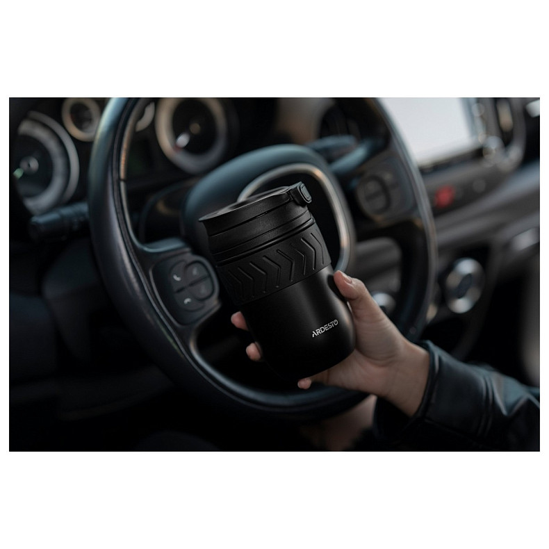 Термокружка Ardesto Cosy, 400мл, нержавеющая сталь, черная (AR2640BT)