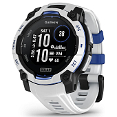 Спортивний годинник Garmin Instinct 3 45mm Solar Whitestone with Whitestone/Bolt Blue Silicone (010-02934-43)