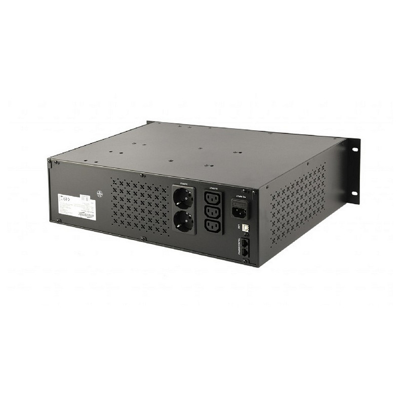 ДБЖ EnerGenie UPS-RACK-2000 2000VA, Line Int., AVR, 3xIEC+2xSchuko, USB, LCD, RJ11