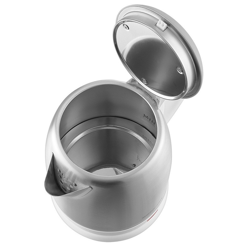 Электрочайник Sencor 1.2л, Strix, нержавеющая сталь, бело-серый