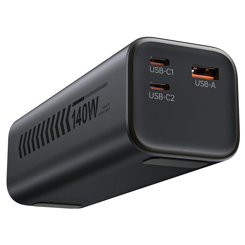 УМБ Choetech 27000mAh 140W IN/OUT, 2xUSB-C PD5.0 USB-A QC3.0 22W, Li-pol, TFT Display, black