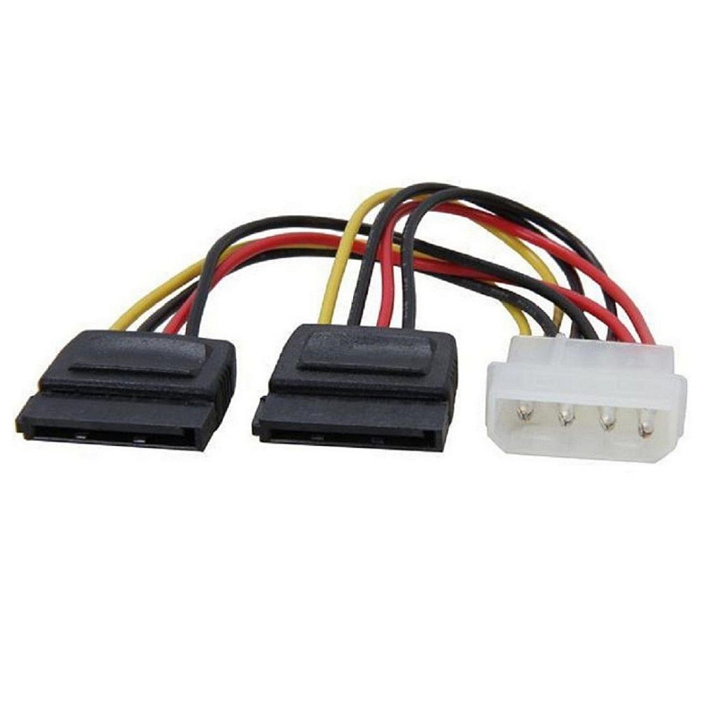Кабель живлення Molex 4 pin - 2 x SATA power Female