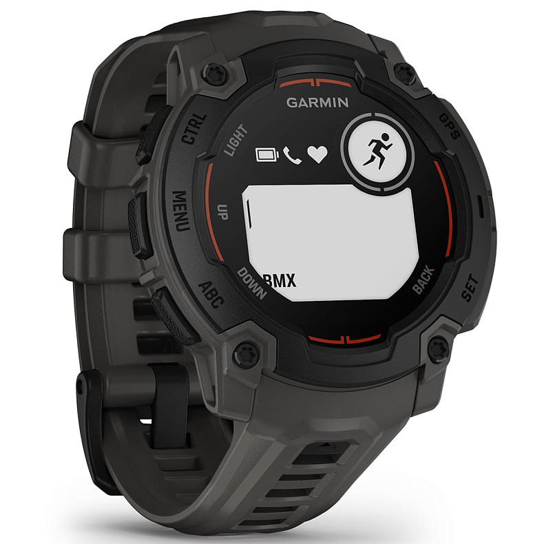 Спортивные часы GARMIN Instinct E 45mm Black with Charcoal Silicone