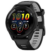 Спортивные часы GARMIN Forerunner 265 Black Bezel and Case with Black/Powder Gray Silicone Band