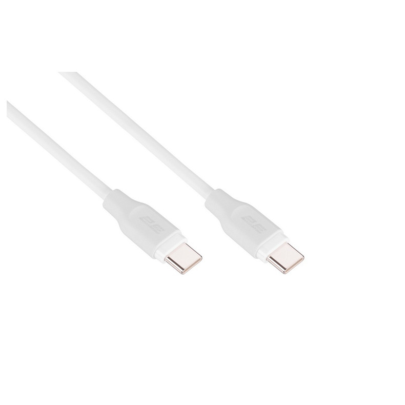 Кабель 2E USB-C > USB-C, 1м, 60Вт, Glow, білий