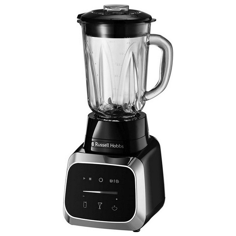 Блендер Russell Hobbs стационарный Sensigence, 1000Вт, чаша-1500мл, стекло, смысл. управл., черно-серый