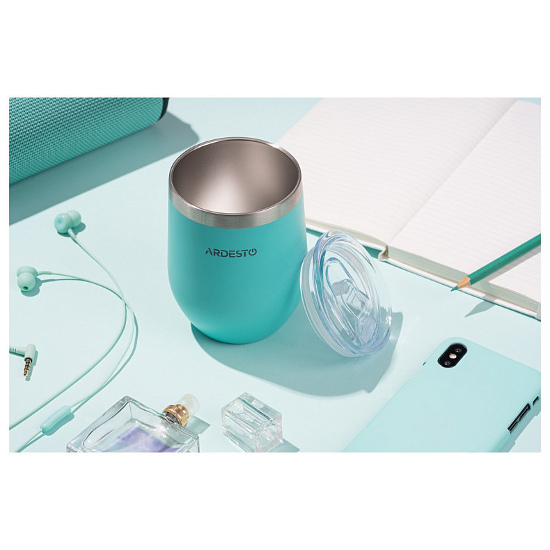 Термокружка Ardesto Compact Mug, 350мл, нержавеющая сталь, голубой (AR2635MMS)