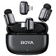 Бездротовий петличний мікрофон BOYA mini-12 Type-C/Lightning Black