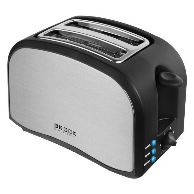 Тостер BROCK BT 1003 SS 800Вт/ 2 відділення/6 режимів підсмажування/розморожування