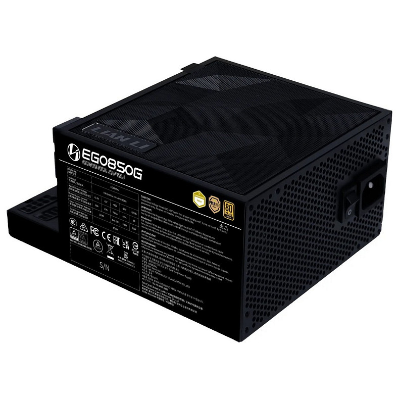 Блок питания Lian Li EDGE850 80 Plus Gold Black EU Cord (G9P.EG0850G.B000.EU)