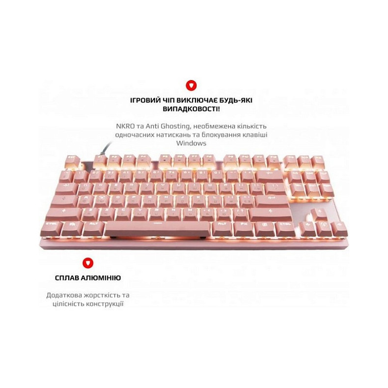 Клавиатура Motospeed GK82 Outemu Blue USB Pink (mtgk82pmb)