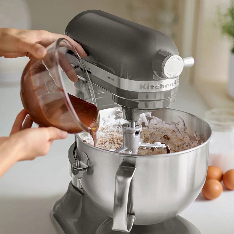 Кухонный комбайн KitchenAid Artisan 5,6 л 5KSM60SPXECU с подъемной чашей, серебристый