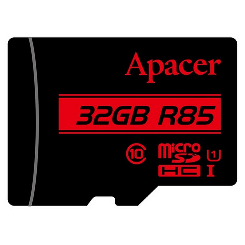 Карта пам'яті Apacer 32 GB microSDHC Class 10 UHS-I R85 + SD adapter AP32GMCSH10U5-R