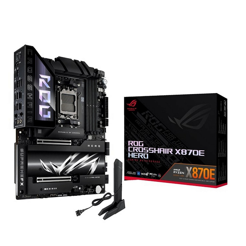 Материнская плата ASUS ROG CROSSHAIR X870E HERO sAM5 X870E 4xDDR5 M.2 HDMI WiFi BT ATX