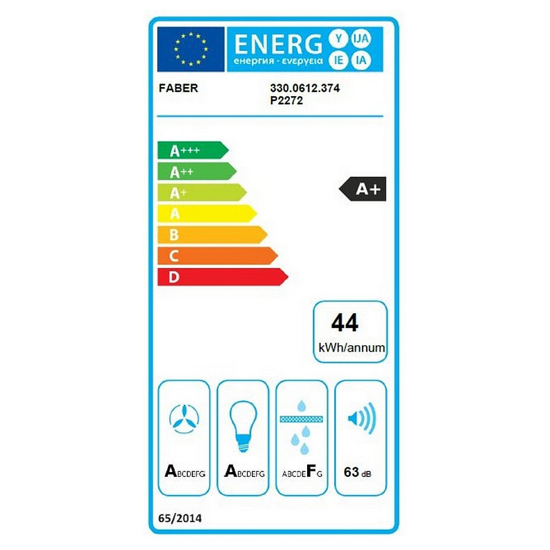 Витяжка Faber похила, 80см, 1169м3ч, Daisy + Bk A80, чорний
