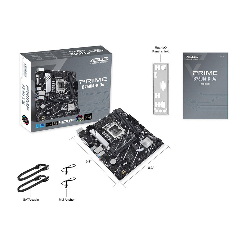 Материнская плата ASUS PRIME B760M-K D4 s1700 B760 2xDDR4 M.2 HDMI D-Sub mATX