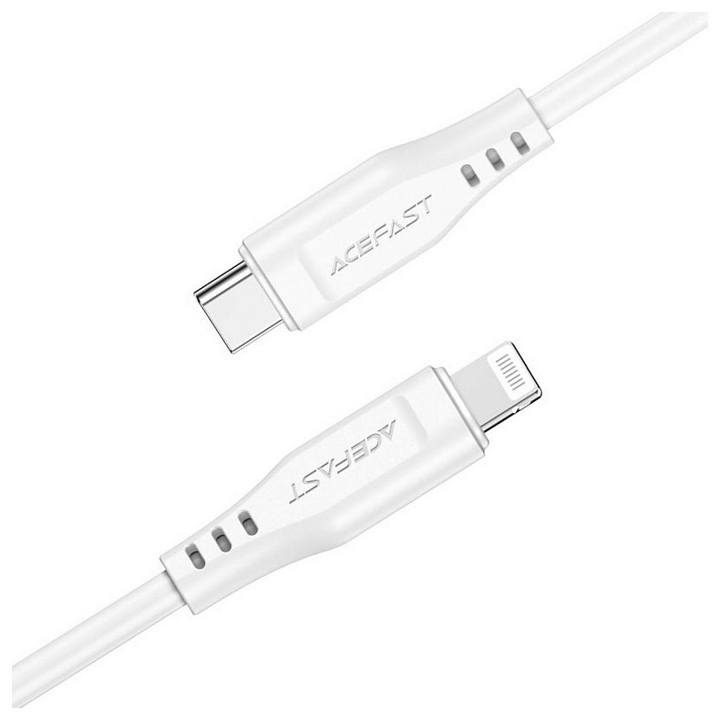 Кабель USB 2.0 USB-C to Lightning, 1,2 м, 3.0A, TPE C3-01 White Acefast