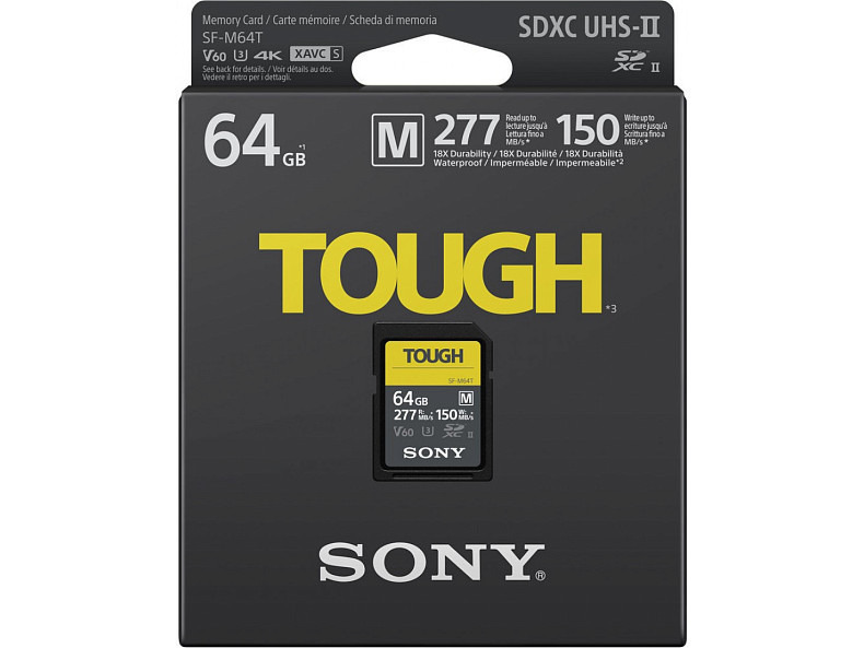 Карта пам'яті Sony 64GB SDXC C10 UHS-II U3 ??V60 R277/W150MB/s Tough (SFM64T.SYM)