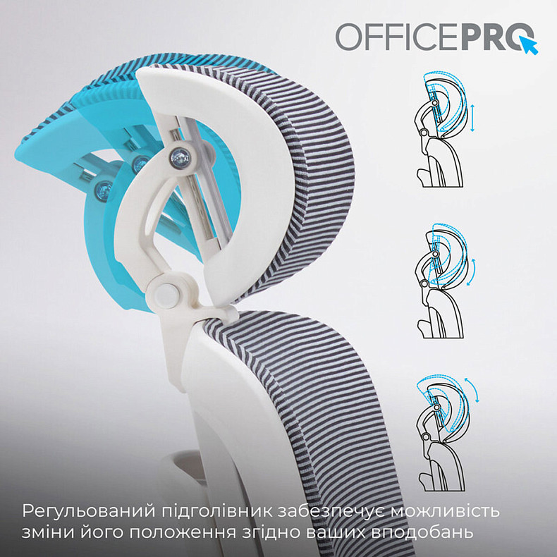 Крісло офісне OfficePro Skyline OC680-W-DG-DG