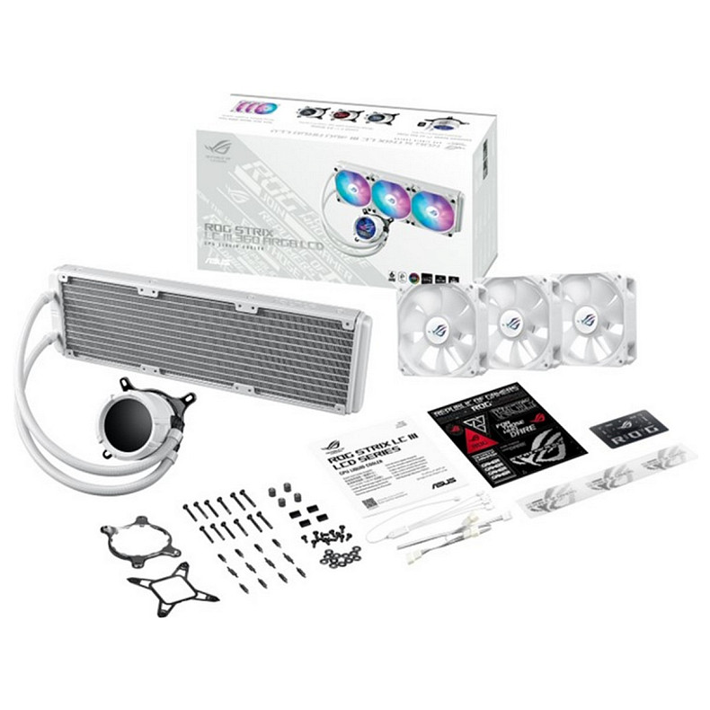 Система водяного охолодження Asus ROG Strix LC III 360 ARGB LCD White (90RC00W2-M0UAY0)