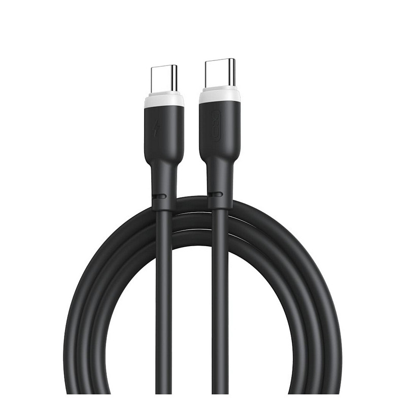 Кабель XO NBQ208B USB Type-C - USB Type-C (M/M), 1 м, Black (NBQ208B-TC-1-BK)