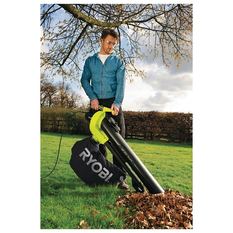 Воздуходув-пылесос садовый сетевой Ryobi RBV3000CESV 3000Вт 3в1 375км/час мешок 45л