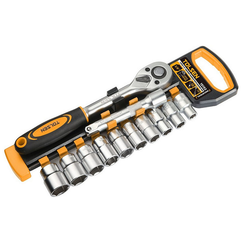 Набір торцевих головок Tolsen Профі, 1/2", 12шт, CrV (15152)