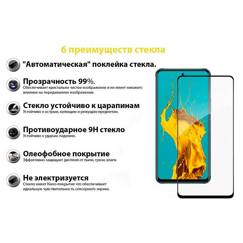 Защитное стекло BeCover для Infinix Hot 12 Play (X6816D) Black (707601)